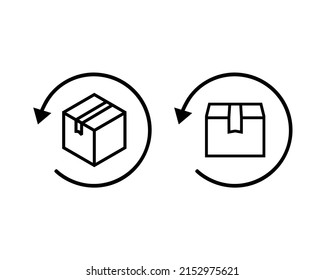 Recent delivery  package sign. Easy Return. Vector illustration 