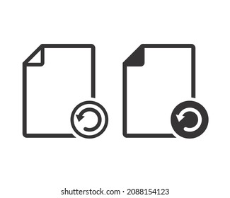 Signo de archivo reciente. Vector de ilustración