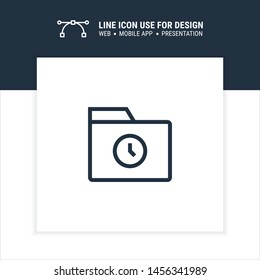 recent folder history icon design vector illustration