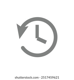 recent history logo Vector - Sign or Symbol. Web browsing, app history symbol.