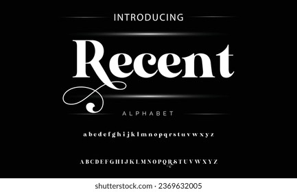 Recent luxury elegant typography vintage serif font wedding invitation logo music fashion property