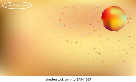 Recent space fantasy. Elementary colorific illustration design. Background texture, chilly. Gold colored. The good design space background illustration. Colorful new stars design.