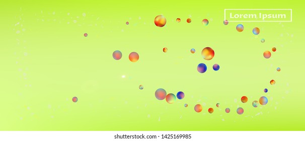 Recent space and signs confetti. Background color. Creative colorific illustration. Ultra Wide background texture. Colorful recent abstraction. Lime main theme.