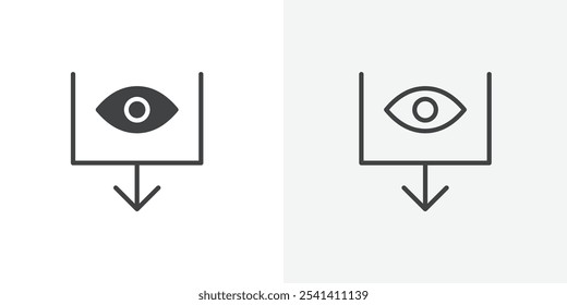 Letzte Ansichten Symbol flach und einfaches Set-Design