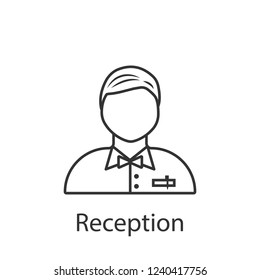 Reception assistance icon. Element of profession avatar icon for mobile concept and web apps. Detailed Reception assistance icon can be used for web and mobile