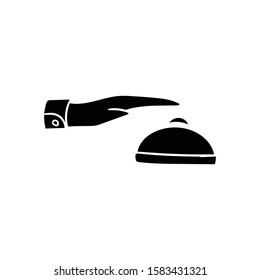 reception bell doodle icon vector hand drawing 