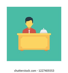reception   bell  employee 