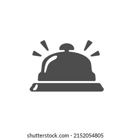 Reception bell filled icon. Vector image