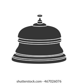 reception bell hotel ring button service lobby vector graphic isolated illustration