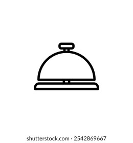 Reception bell icon. filled and line stroke icons