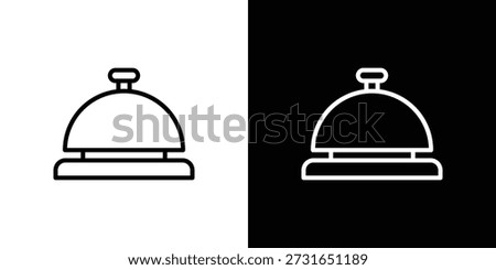 Reception bell icon graphic, editable stroke. Suitable for website design, logo, app, template, and ui ux.