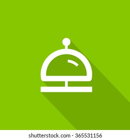 Reception bell icon. Hotel service sign line vector icon for websites and apps mobile minimalistic flat design
