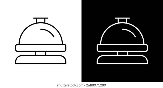 Reception bell icon line symbol concept, vector illustration