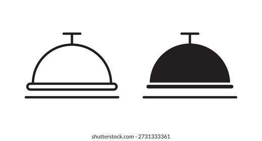 Icono de campana de recepción sobre fondo blanco. Icono de Vector de stock