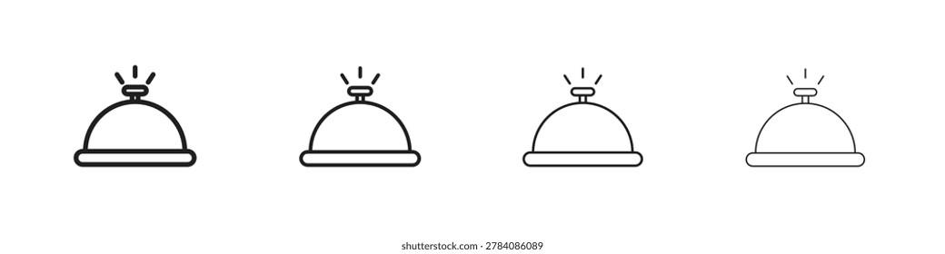 Reception bell icon. stroke line concept