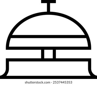 reception bell icon. Thin linear style design isolated on white background