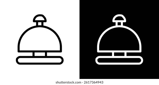 Reception bell icon. vector illustration, pictogram isolated. editable