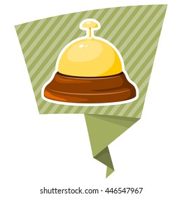Reception bell icon. Vector illustration in cartoon style