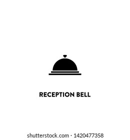 reception bell icon vector. reception bell sign on white background. reception bell icon for web and app