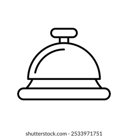 reception bell icon with white background vector stock illustration
