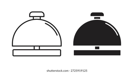 Iconos de campana de recepción. Icono lineal de Vector aislado sobre fondo blanco.