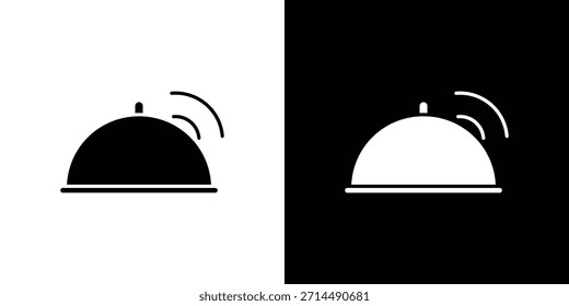 Diseño de silueta de Vector de iconos de campana de recepción. Ilustración de Diseño gráfico plano de Vector.