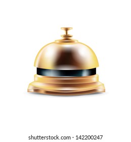 reception bell isolated on white background