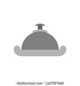 Reception bell isolated. Table bell Vector illustration