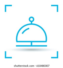 Reception bell line vector icon