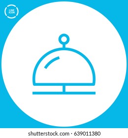 Reception bell line vector icon