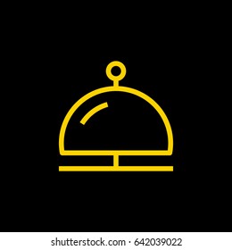Reception bell line vector icon