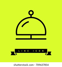 Reception bell line vector icon