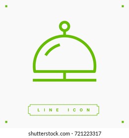 Reception bell line vector icon