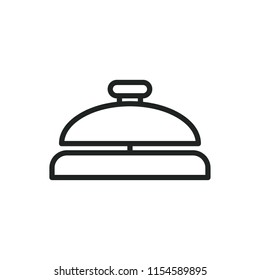 reception bell vector icon