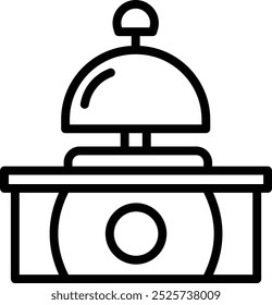 Reception Bell vector icon Can be used for Hotel Services