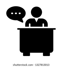 reception bubble glyph icon 