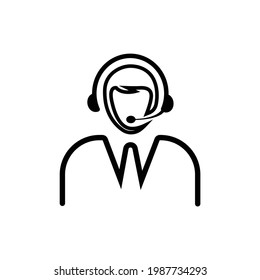 Reception business people icon simple line illustration