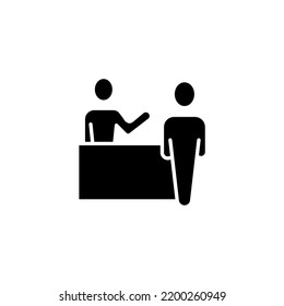 Reception concept line icon. Simple element illustration. Reception concept outline symbol design.