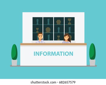 Reception and Contact Information ,Vector illustration 
