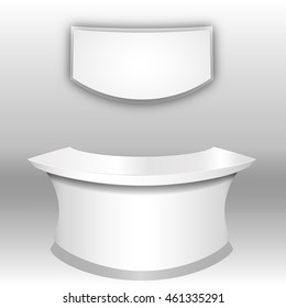 Reception  counter exhibition