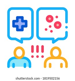 reception at dermatologist doctor consultation icon vector. reception at dermatologist doctor consultation sign. color symbol illustration