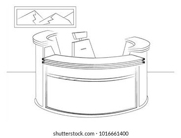 The reception desk