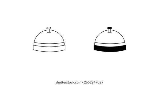 ícone de conjunto de sino de recepção com fundo branco vetor ilustração stock
