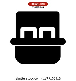 reception desk icon or logo isolated sign symbol vector illustration - high quality black style vector icons
