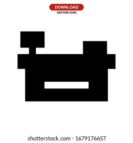 Icono del mostrador de recepción o logotipo símbolo de señal aislado ilustración vectorial de alta calidad estilo negro iconos vectoriales

