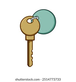 reception door key hotel cartoon. concierge suite, reservation lobby, amenities hospitality reception door key hotel sign. isolated symbol vector illustration