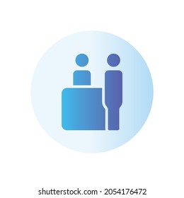 Reception gradient icon isolated on white background
