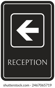 Reception guide sign and labels