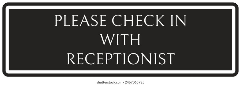 Reception guide sign and labels