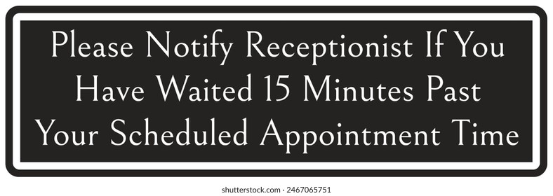 Reception guide sign and labels